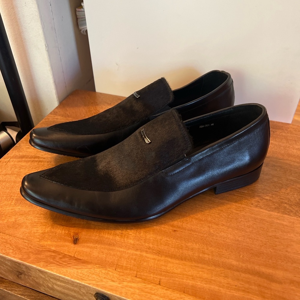 Grimentin Leather & Horsehair Loafers - Black - Men’s 12.5 (EU 46)